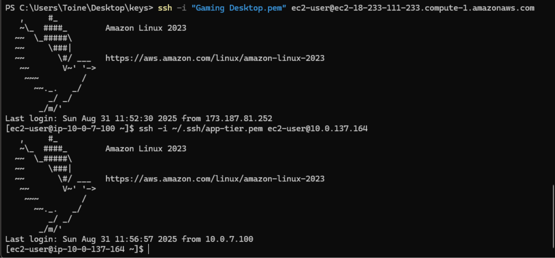 EC2 SSH connectivity verification